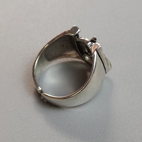 Second-hand women's classic vintage silver ring - Picture 3 of 5